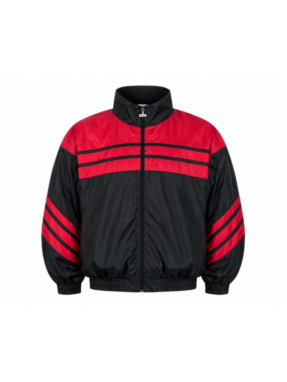 Vintage 90s Dunlop Professional Series Windbreaker Jacket Red Black Full Zip L